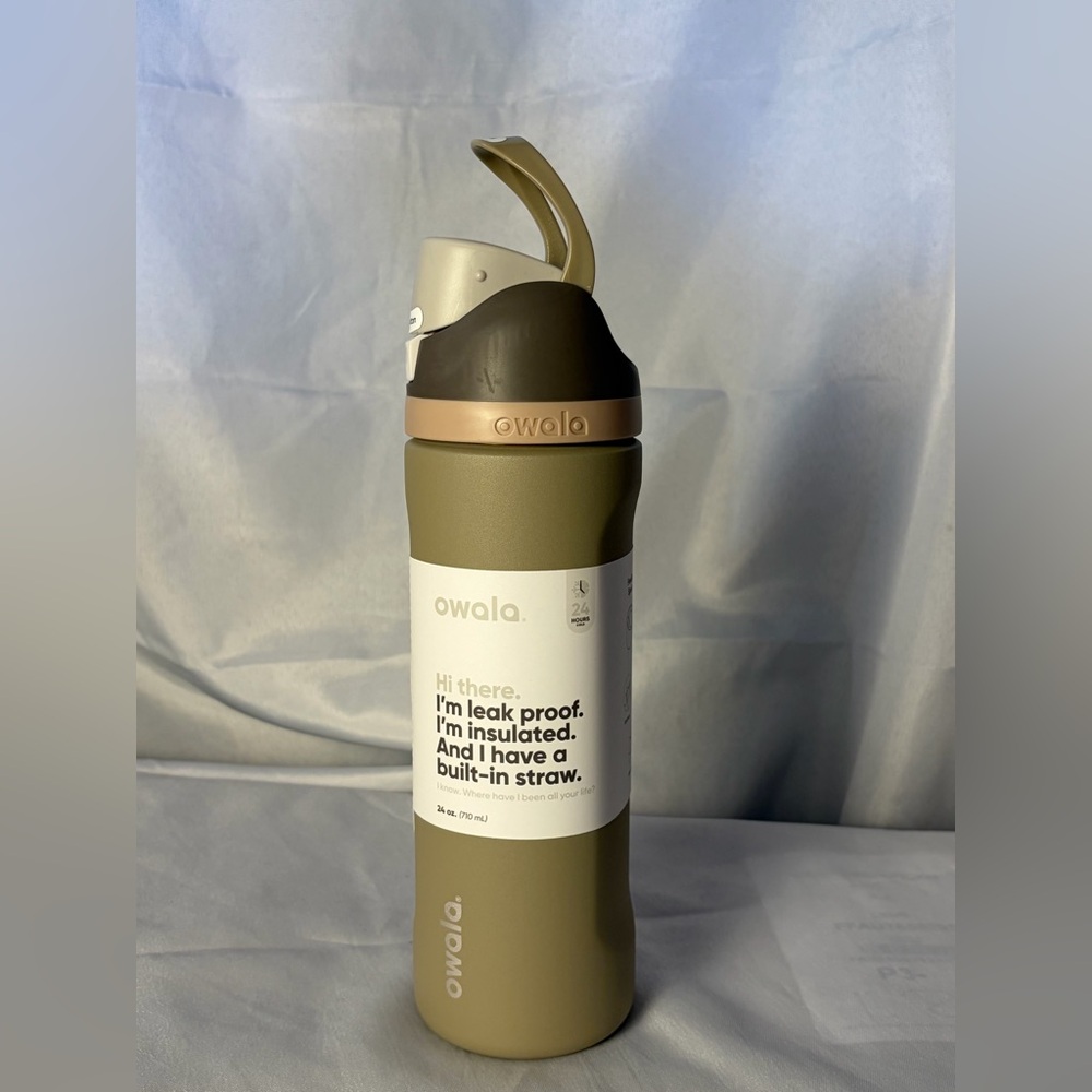 Owala insulated water bottle with a built-in straw. Down to Earth 24oz. 3